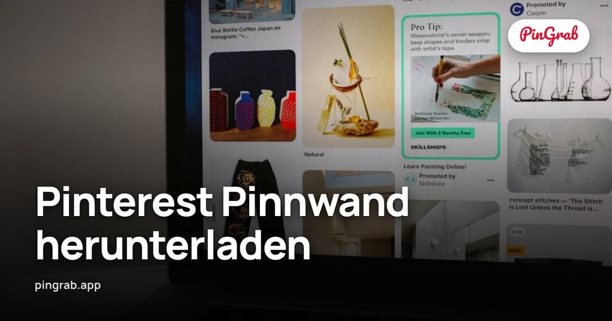 Pinterest Pinnwand herunterladen — Ganze Pinnwände als ZIP oder PDF exportieren