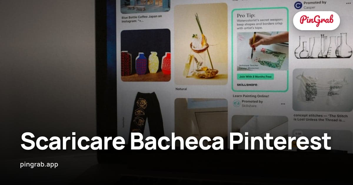 Scaricare Bacheca Pinterest — Esporta Bacheche Intere come ZIP o PDF