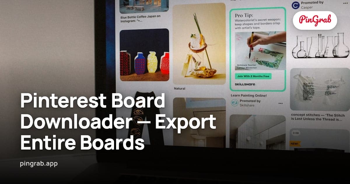 Pinterest Board Downloader — Export Entire Boards