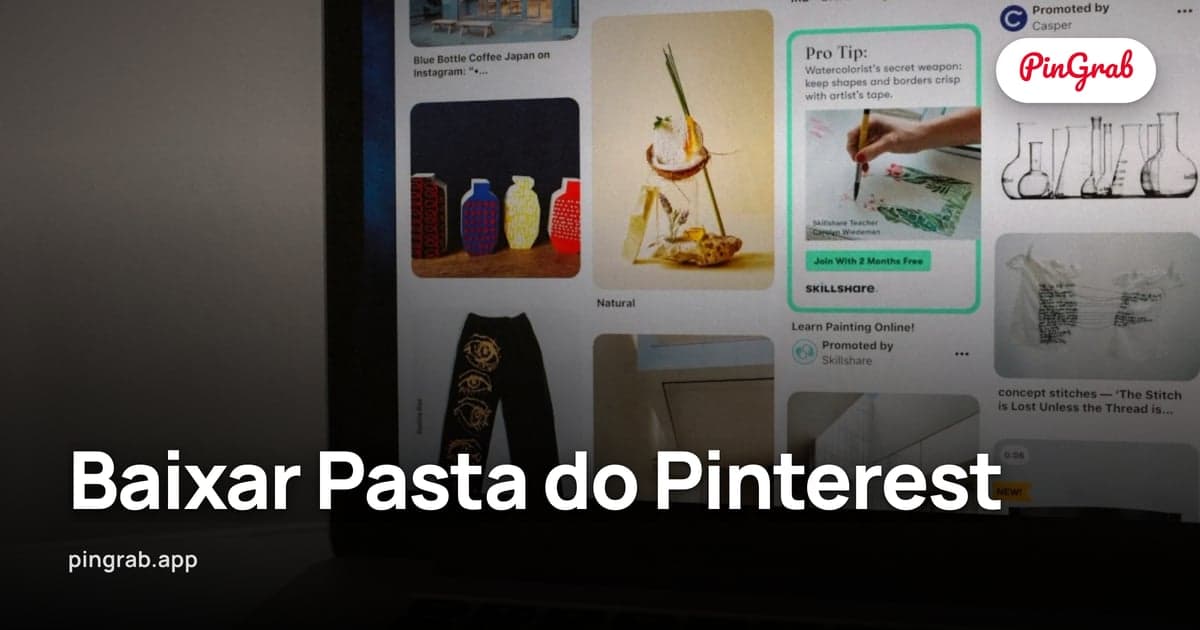 Baixar Pasta do Pinterest — Exporte Pastas Inteiras como ZIP ou PDF